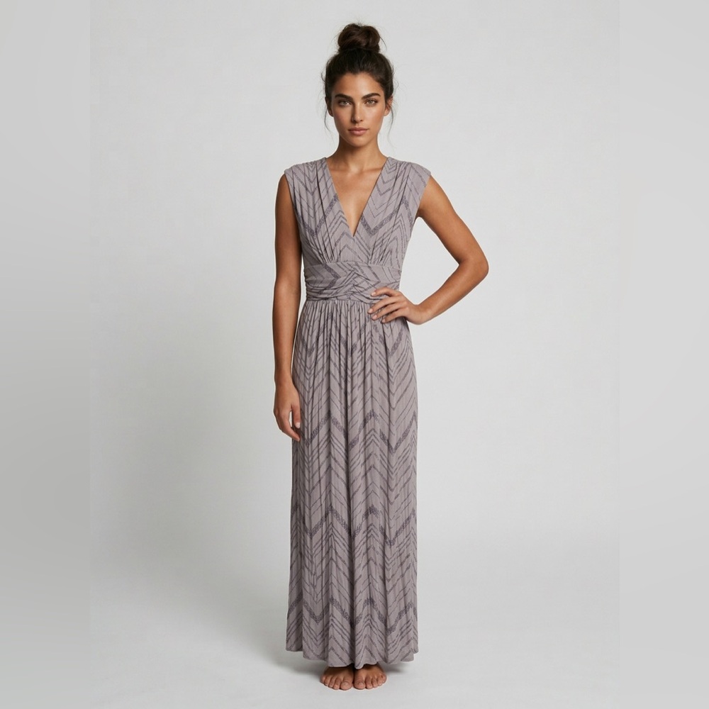 The Goddess Chevron Herringbone Maxi Dress - Picture 3 of 5